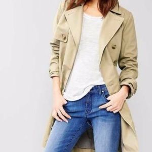 GAP Classic Trench Coat (Tan, Size Small)